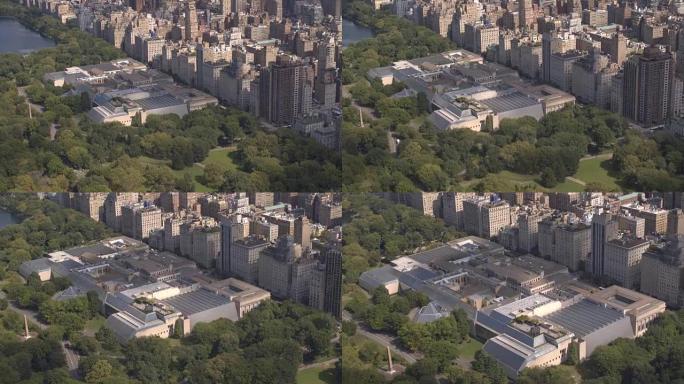 空中: 飞越上东区，俯瞰纽约绿色中央公园