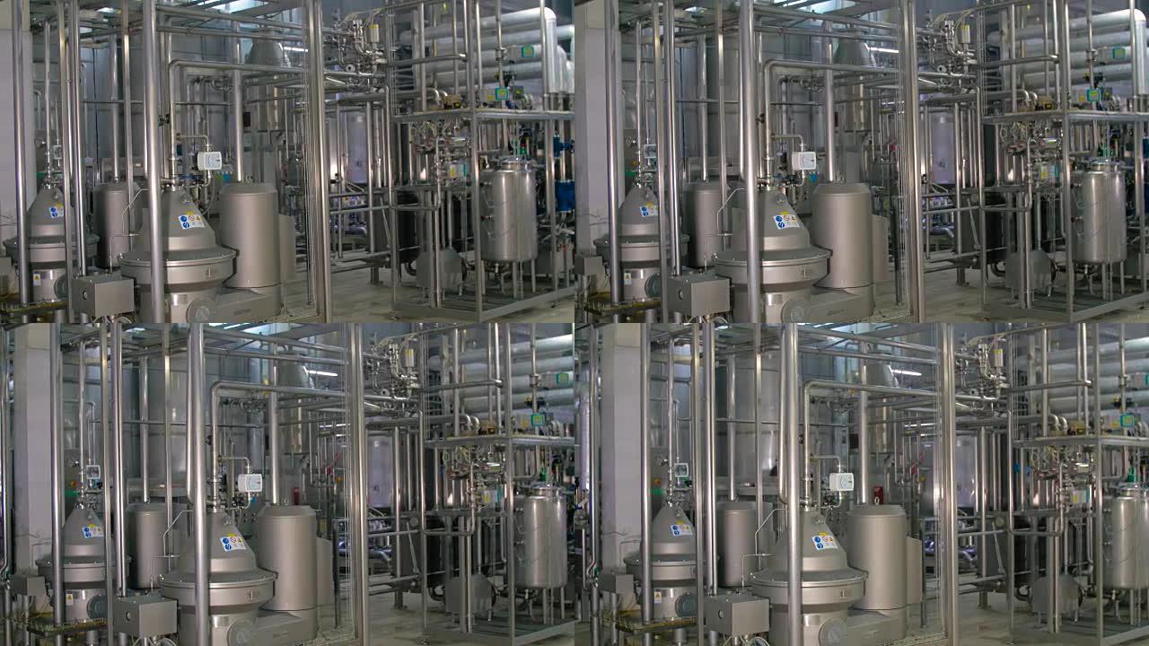 天然气生产工厂的管道系统。