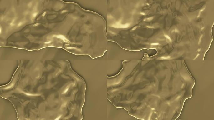 汇集液态黄金的俯视图。