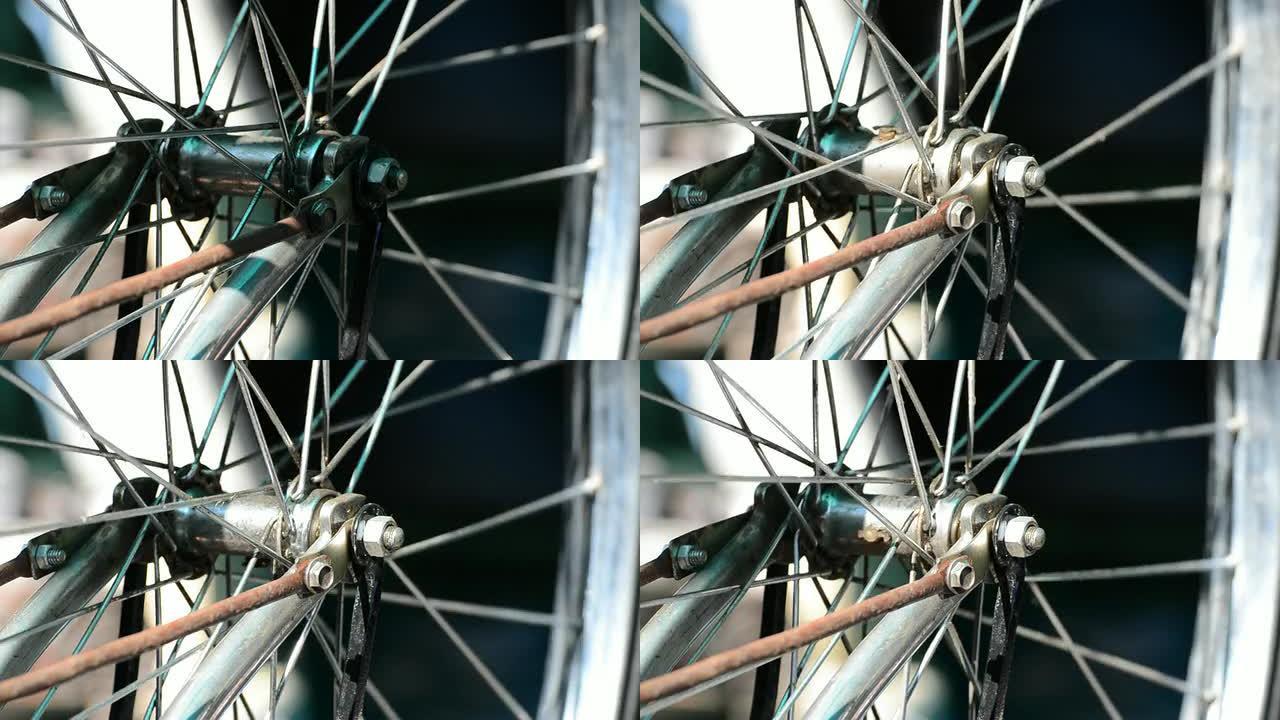 自行车车轮转动自行车车轮转动