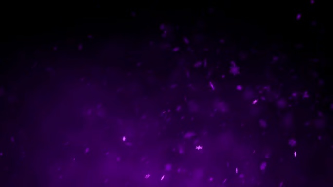 粒子紫色雪背景可循环