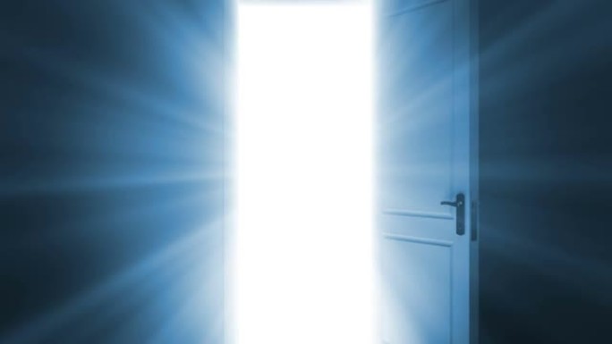门打开到明亮的灯光。阿尔法通道包括在内。
