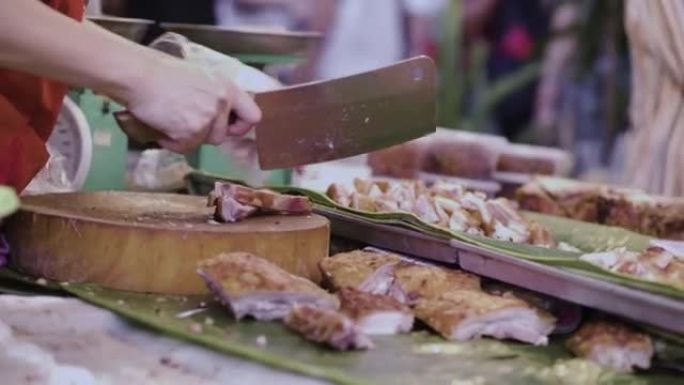 泰国街头美食油炸泰国街头美食市场