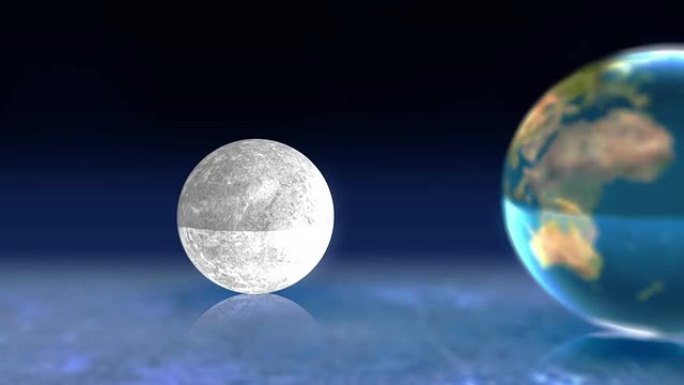 地球月亮和太阳的动画