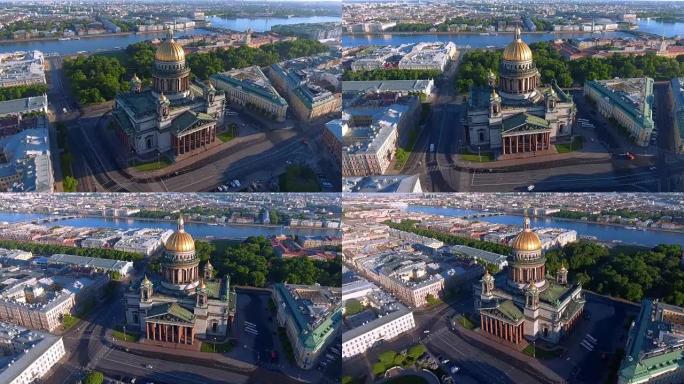 圣彼得堡圣以撒大教堂空中射击