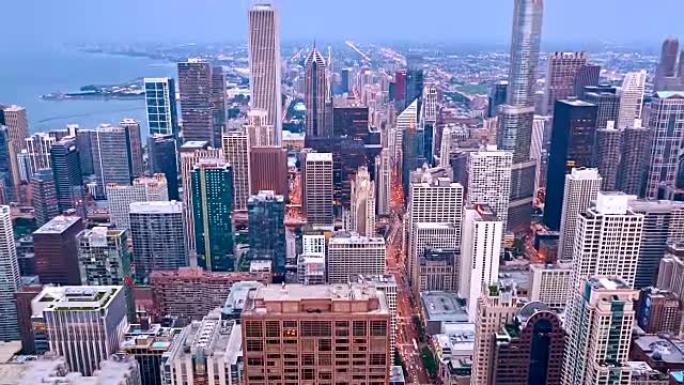 芝加哥市的鸟瞰图