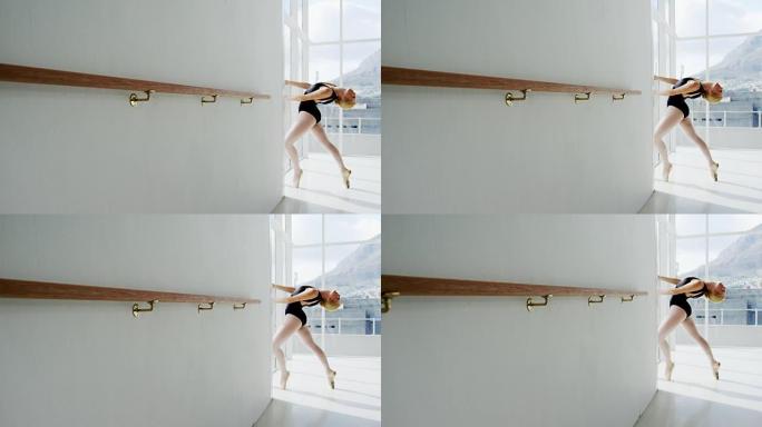 芭蕾舞演员练习芭蕾舞