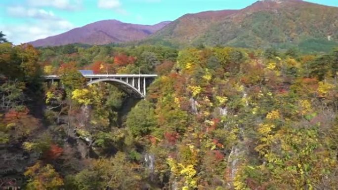 平移镜头: 日本鸣子乔治宫城大崎的桥梁