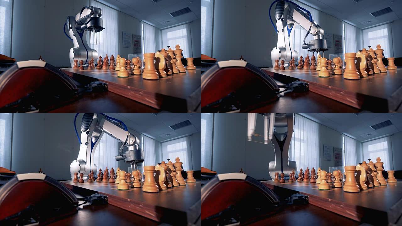 人类和人工智能之间的象棋游戏。
