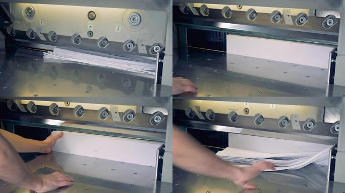 用于切割剪纸的4k工业切割机。印刷厂的断头台机。