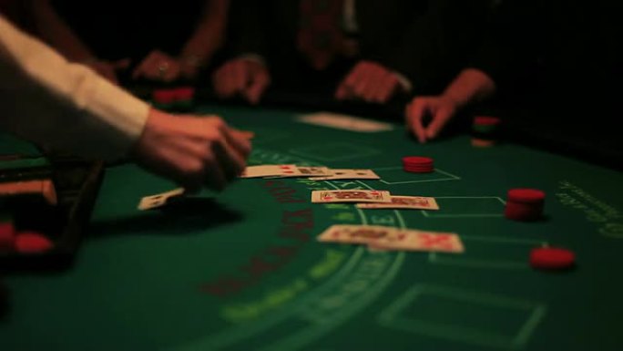 赌场，21点赌桌。