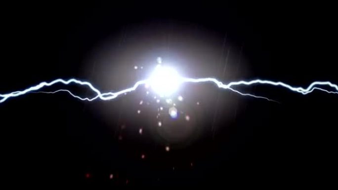 闪电和火花效应被电击闪电特效闪电卡通动画