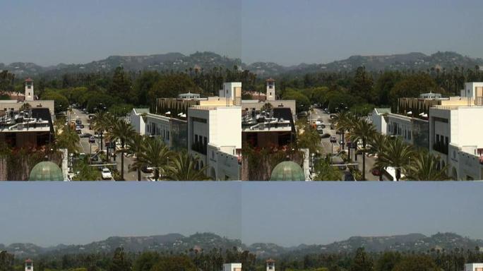 洛杉矶：比佛利山庄罗迪欧大道，向东看