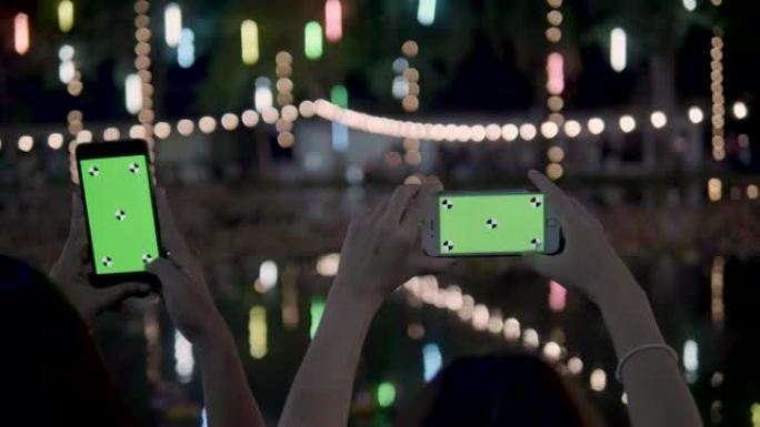 绿屏和bokeh灯的智能手机