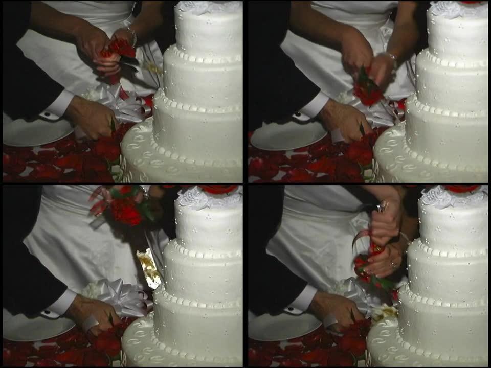 已婚夫妇切结婚蛋糕
