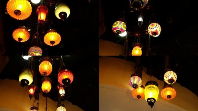 印度酒店的装饰灯