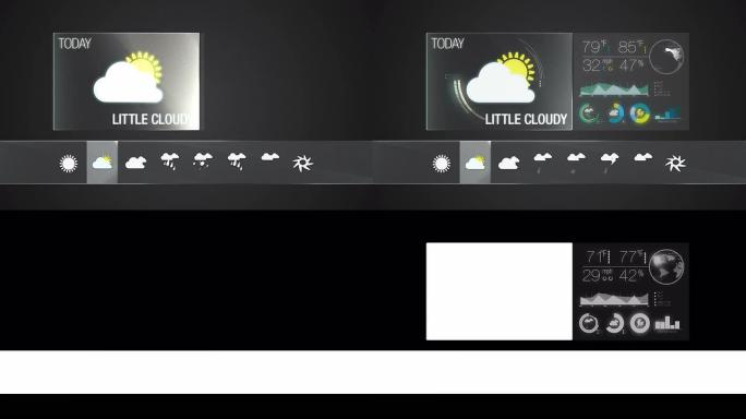 小多云，天气图标集动画。