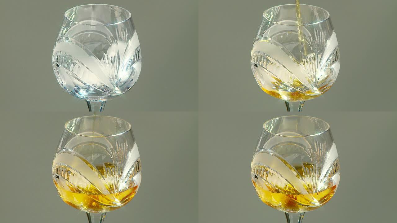 冰和威士忌入玻璃全高清24fps