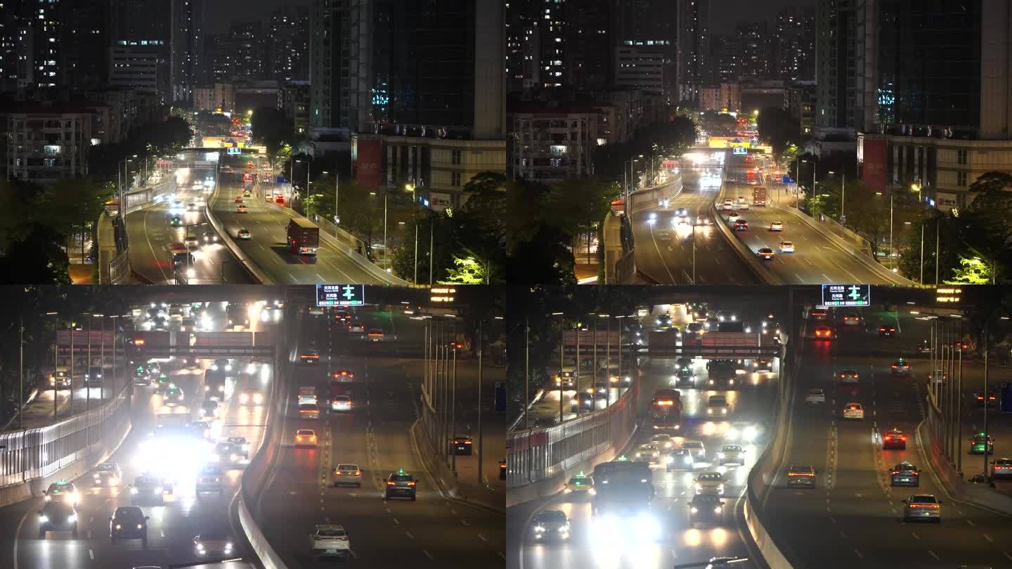 城市交通繁忙夜景