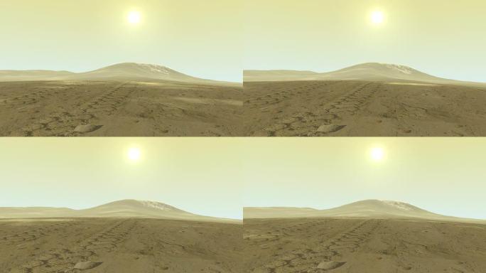 沙丘上吹干沙子3D