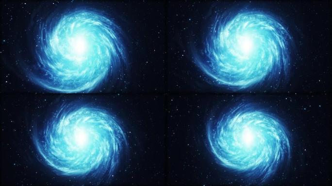 外太空有恒星的旋转螺旋星系
