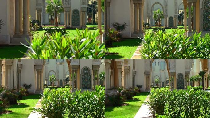 哈桑二世清真寺花园，卡萨布兰卡，摩洛哥