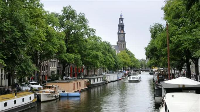 阿姆斯特丹运河船（延时）