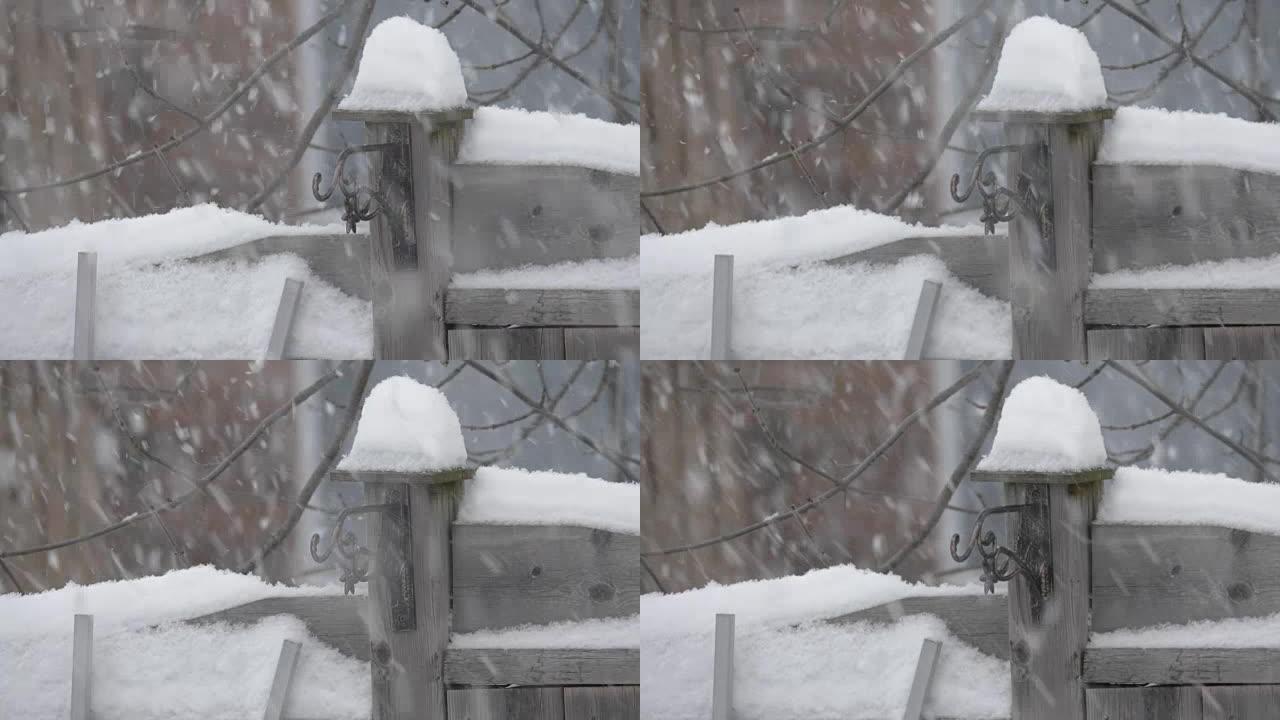 残酷的冬季雪的B-roll类型镜头