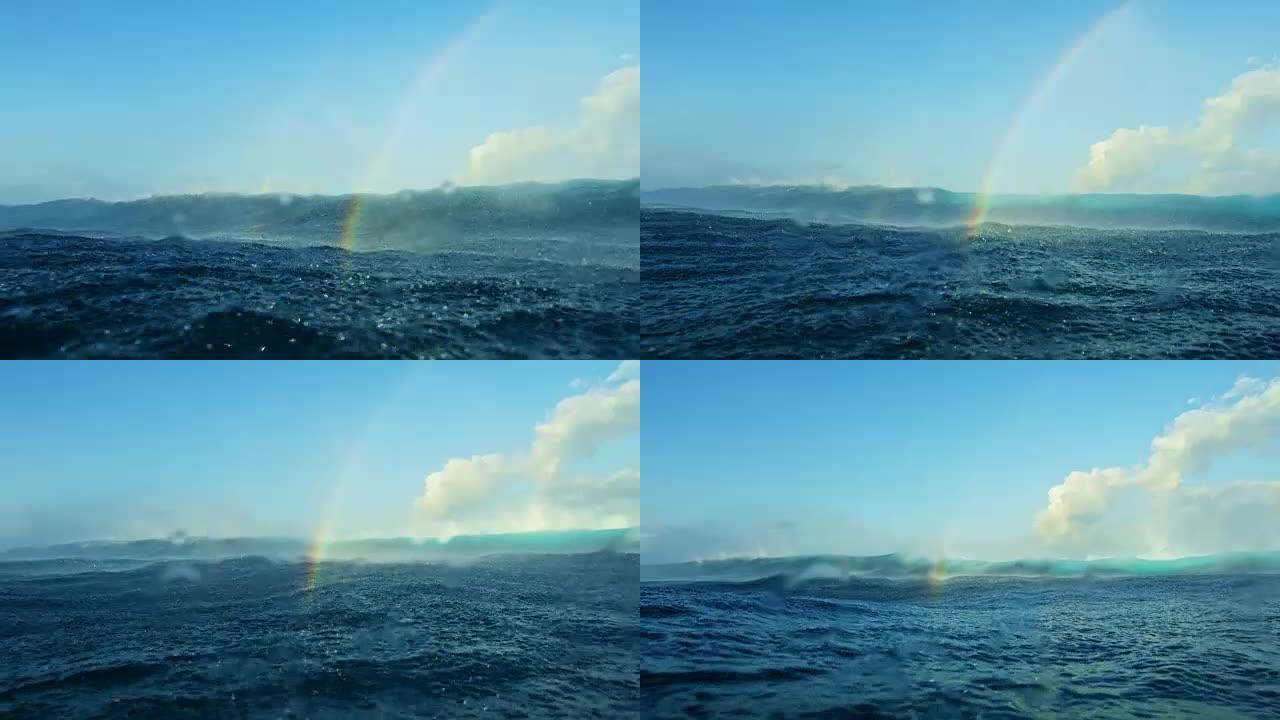 海洋喷雾彩虹