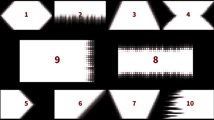 10组科技蜂窝遮罩转场带通道AE模板