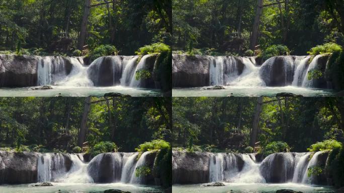 4K: Jed Sao Noi美丽的瀑布