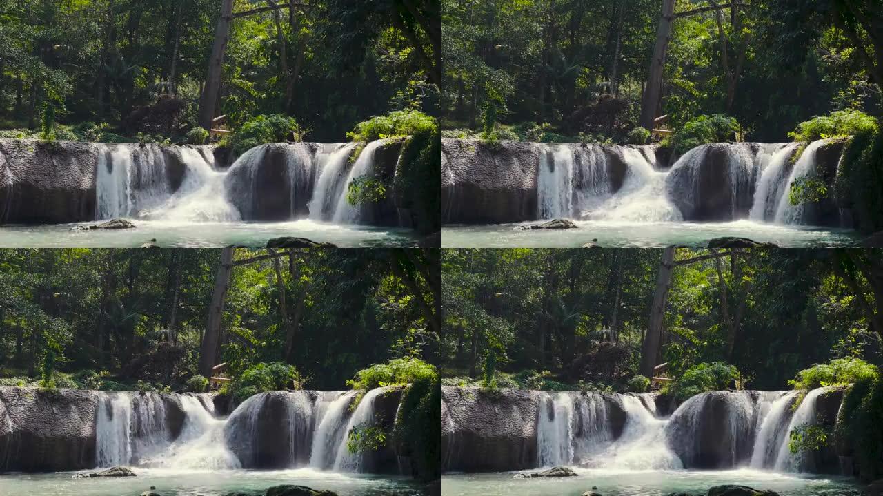 4K: Jed Sao Noi美丽的瀑布