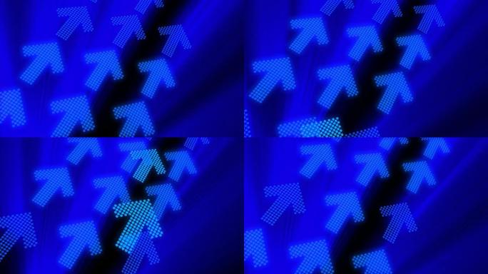 有些发光的箭头在移动