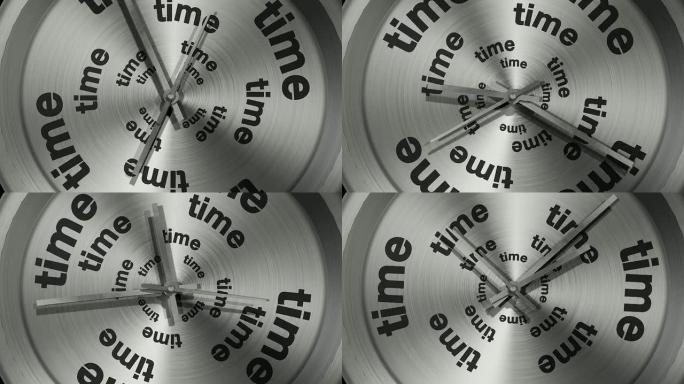 时钟滴答作响的快速循环前视图