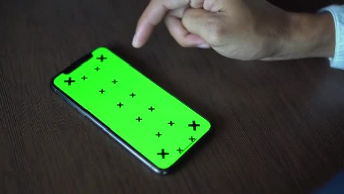 带色度键绿色屏幕的iPhone x