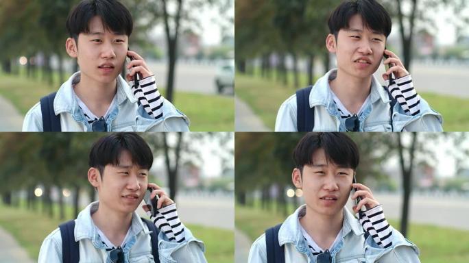 亚洲青少年在手机上聊天