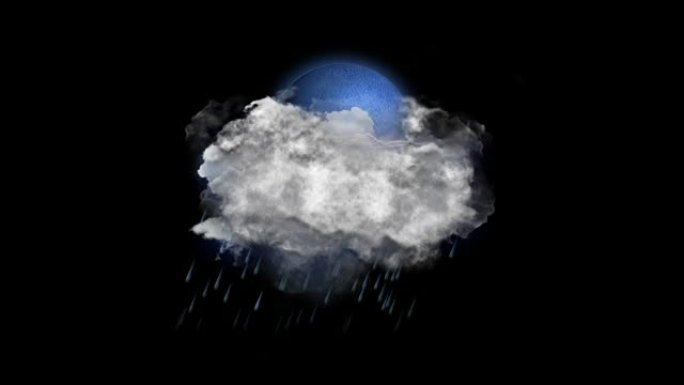 月雨闪电，天气预报图标