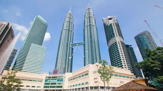 吉隆坡摩天大楼petronas towers的延时
