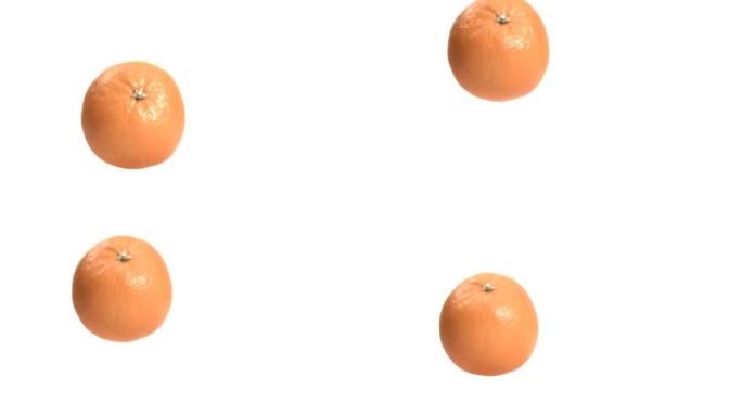 橙色在超级慢动作中弹跳