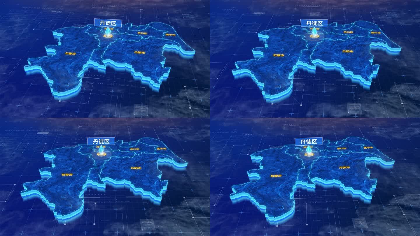 镇江市丹徒区蓝色三维科技区位地图