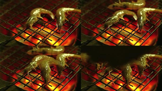 烤虾烤虾烧烤美食