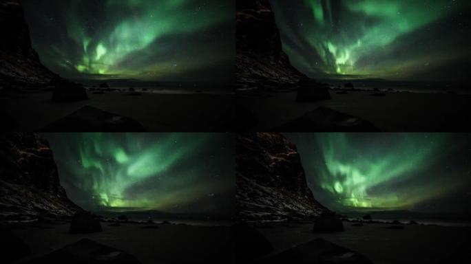 北极光的延时跟踪镜头-北极光
