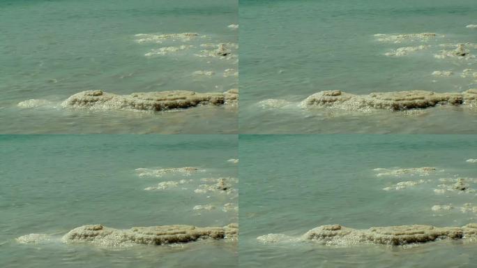 死海自然背景的盐岩
