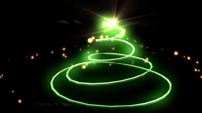 绿光形成圣诞树设计