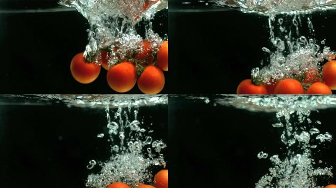 落入水中的西红柿