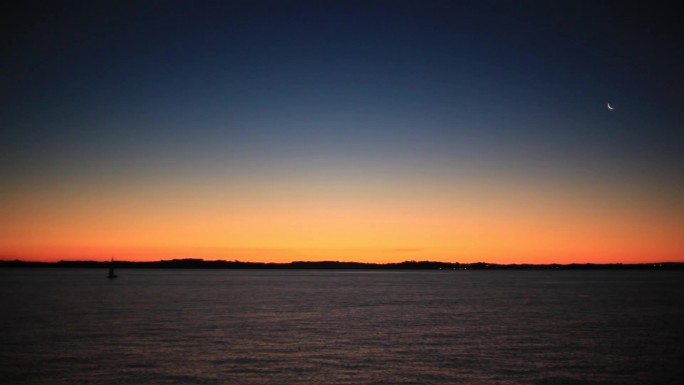 绝美海景海上晚霞日落