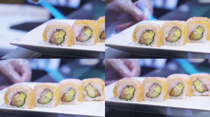 制作鲑鱼寿司