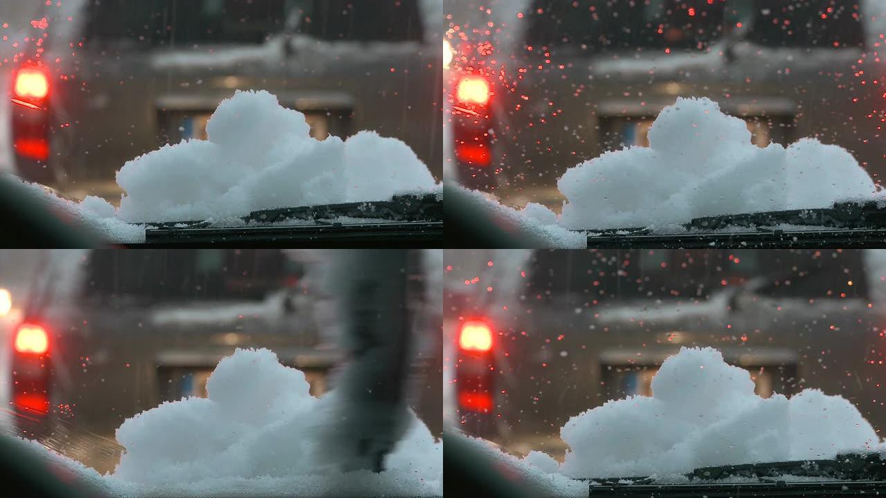 高清: 在雪地里开车