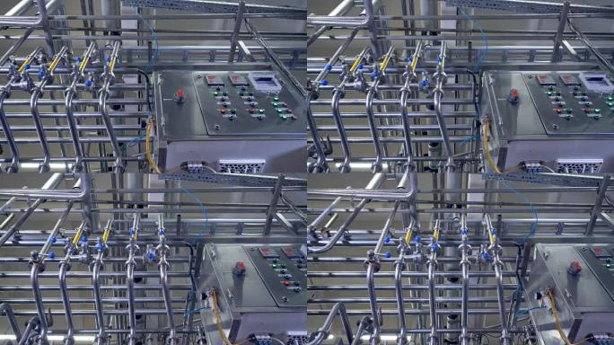 工厂控制单元的低视图。