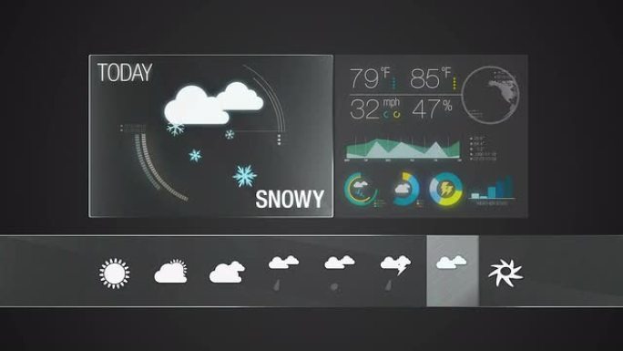 下雪，天气图标集动画